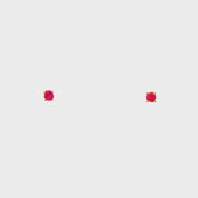14K Yellow Gold Martini Set Pink Ruby Stud Earrings