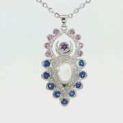14K White Gold Moondust Necklace