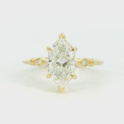 18K Yellow Gold 2.03 ct Lab Diamond Reverie Dutchess Vintage Inspired Ring