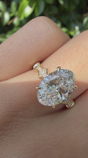 14K Yellow Gold Oval 'Nova' Diamond Engagement Ring