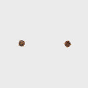 14K Yellow Gold Martini Set Diamond Stud Earrings