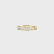 14K Yellow Gold Lab Diamond Victorian Sparkles Banner Band