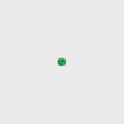 14K Yellow Gold Martini Set Tsavorite Sapphire Stud Earring