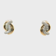 14K Yellow Gold Stud Diamond Earrings
