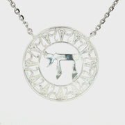 925 Sterling Silver Chai Medallion Necklace