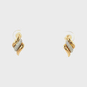 14K Yellow Gold Stud Diamond Earrings