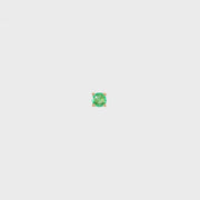 14K Yellow Gold Martini Set Emerald Sapphire Stud Earring