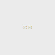 14K Yellow Gold Martini Set Diamond Stud Earrings