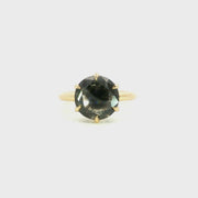 18K Yellow Gold Natural Whiskey Diamond Vintage Inspired Aurora Glow Ring