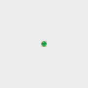 14K Yellow Gold Martini Set Tsavorite Sapphire Stud Earring