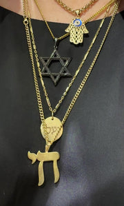 14K White Gold Black Ruthenium Plated Black Diamond Star of David 'Max' Pendant