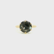 18K Yellow Gold Natural Whiskey Diamond Vintage Inspired Aurora Glow Ring